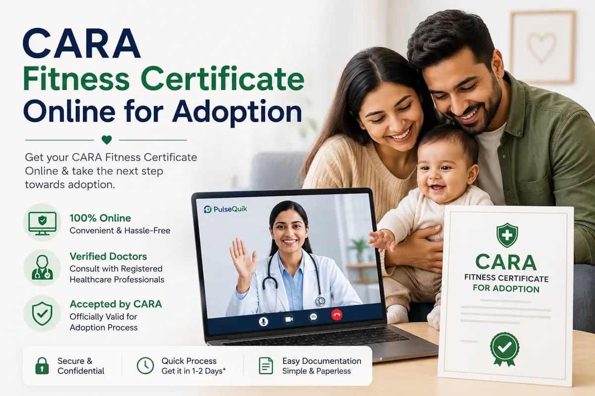 CARA fitness certificate online for adoption - medical fitness assessment for prospective adoptive parents