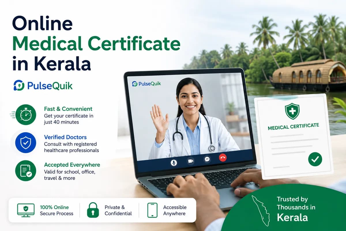 Online medical certificate in Kerala reviewed by a licensed doctor