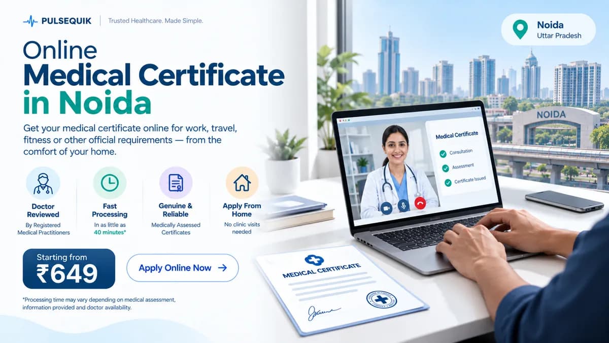 Online medical certificate in Noida reviewed by a qualified doctor