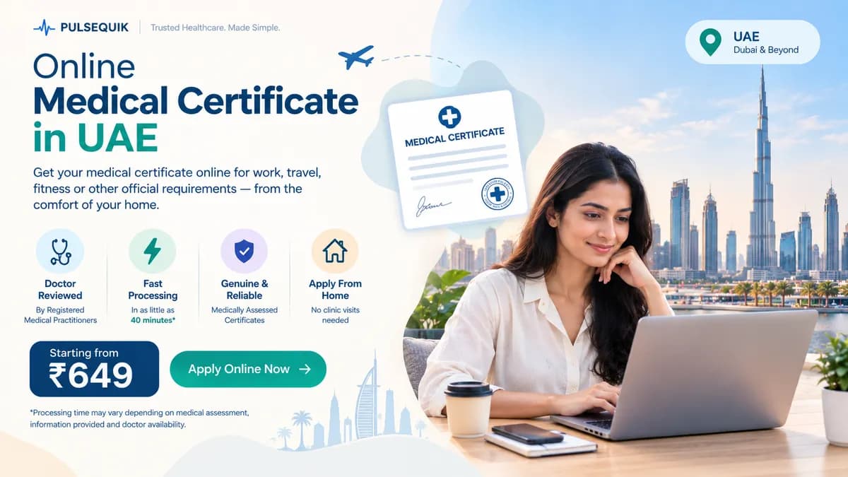 Online medical certificate from India for NRIs and UAE residents