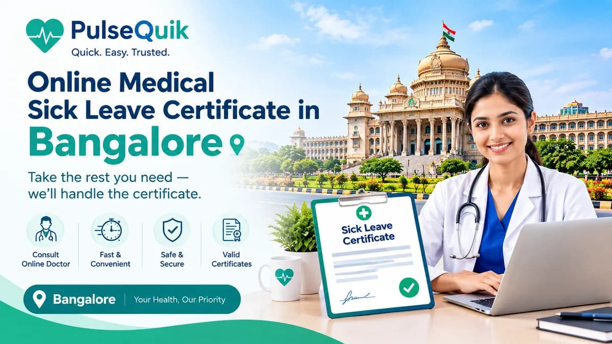 Online sick leave certificate in Bangalore reviewed by a qualified doctor