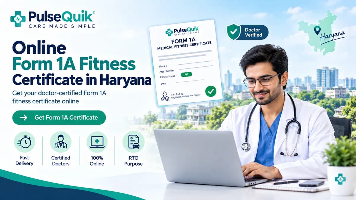 Online Form 1A fitness certificate for Haryana driving licence applications