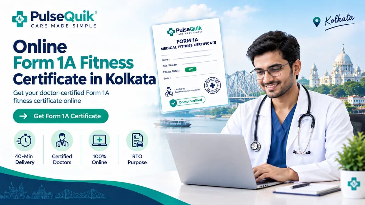 Online Form 1A fitness certificate for Kolkata driving licence applications