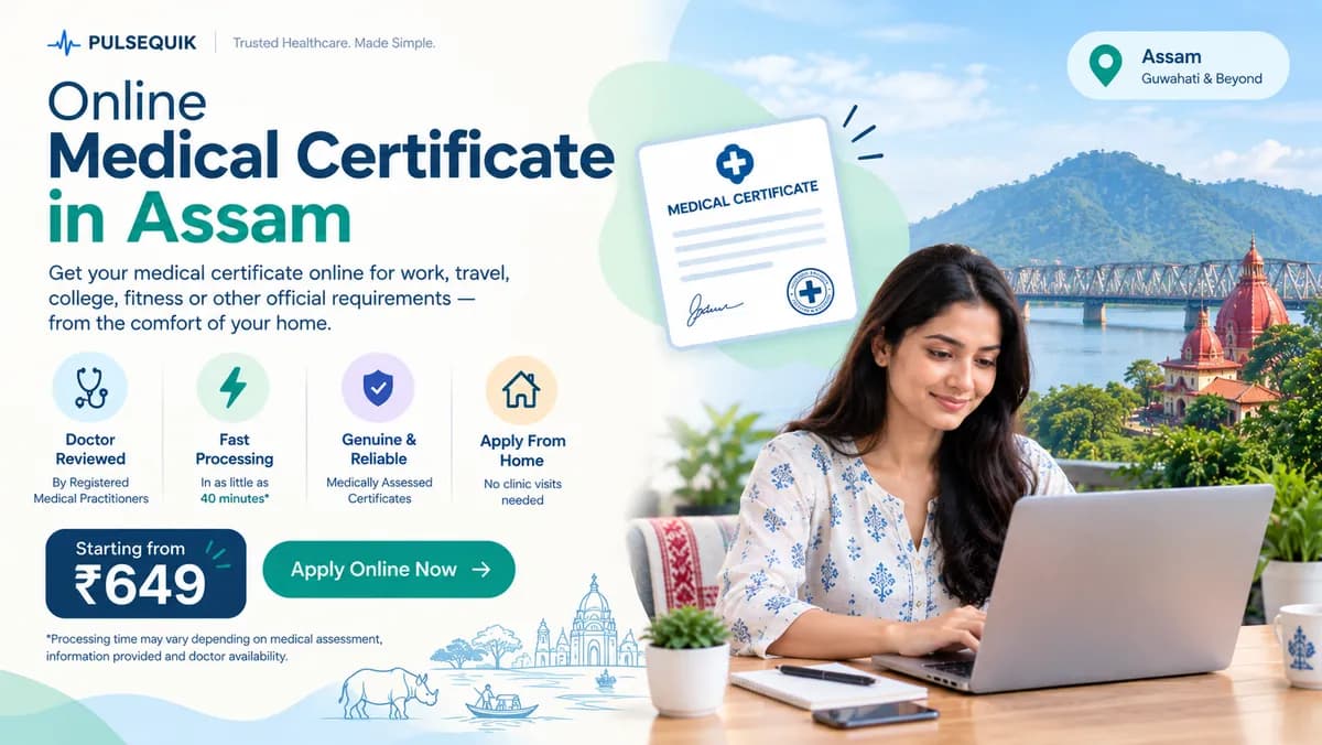 Online medical certificate in Assam reviewed by a registered doctor