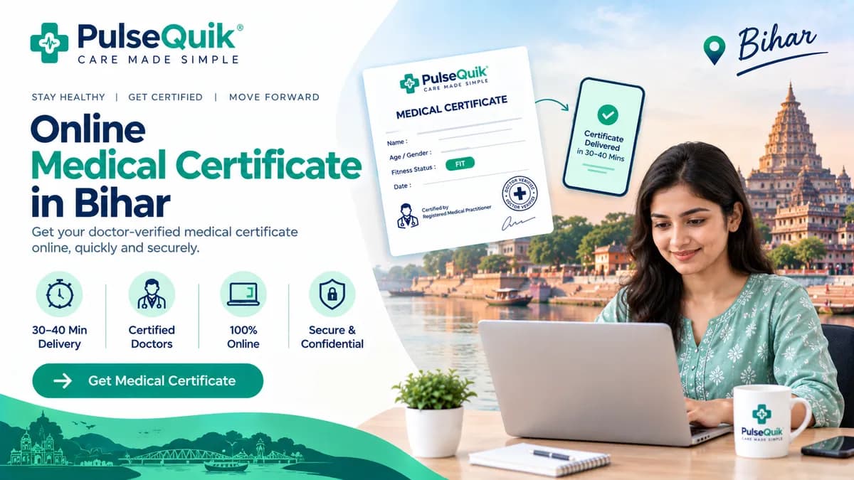 Online medical certificate in Bihar reviewed by a qualified doctor