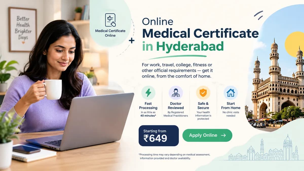 Online medical certificate in Hyderabad reviewed by a registered doctor