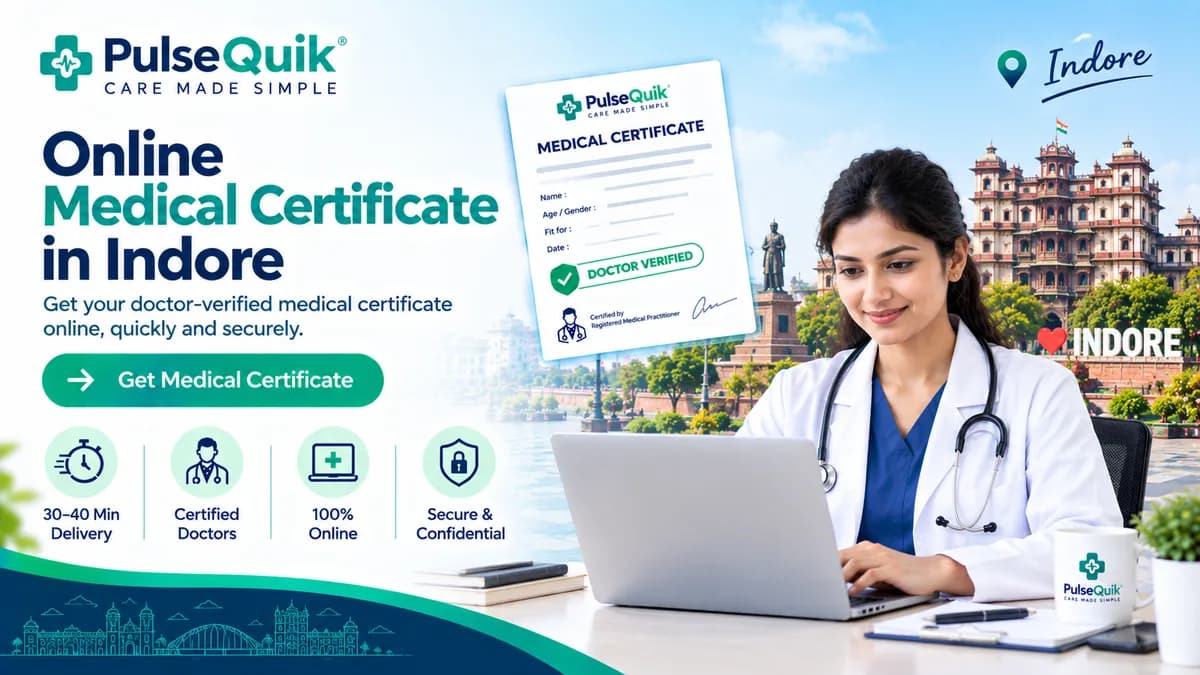 Online medical certificate in Indore reviewed by a qualified doctor