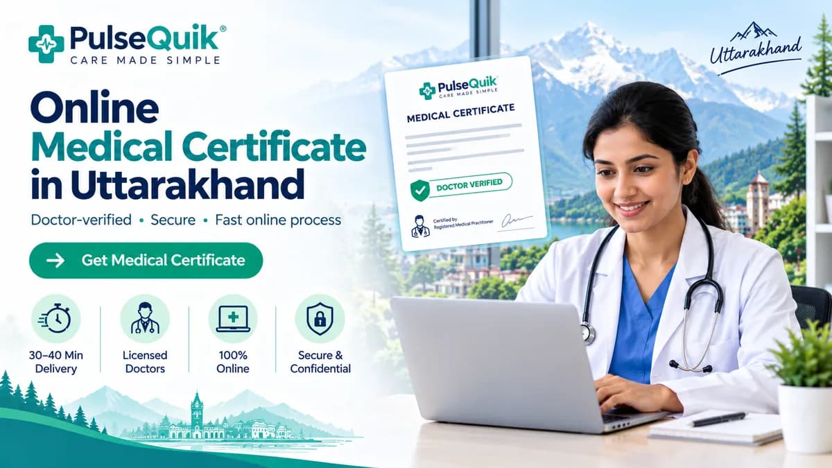 Online medical certificate in Uttarakhand reviewed by a registered medical practitioner