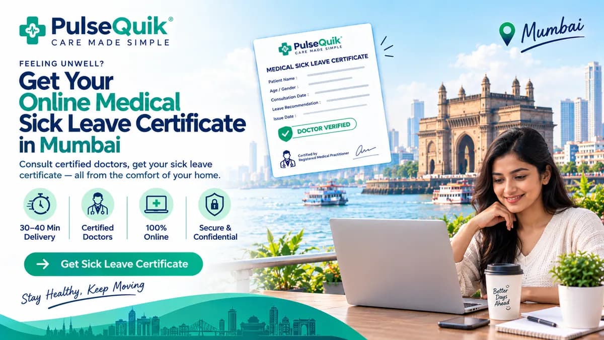 Online medical sick leave certificate in Mumbai reviewed by a qualified doctor