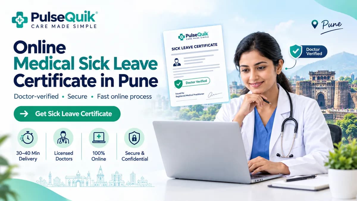 Online medical sick leave certificate in Pune reviewed by a doctor